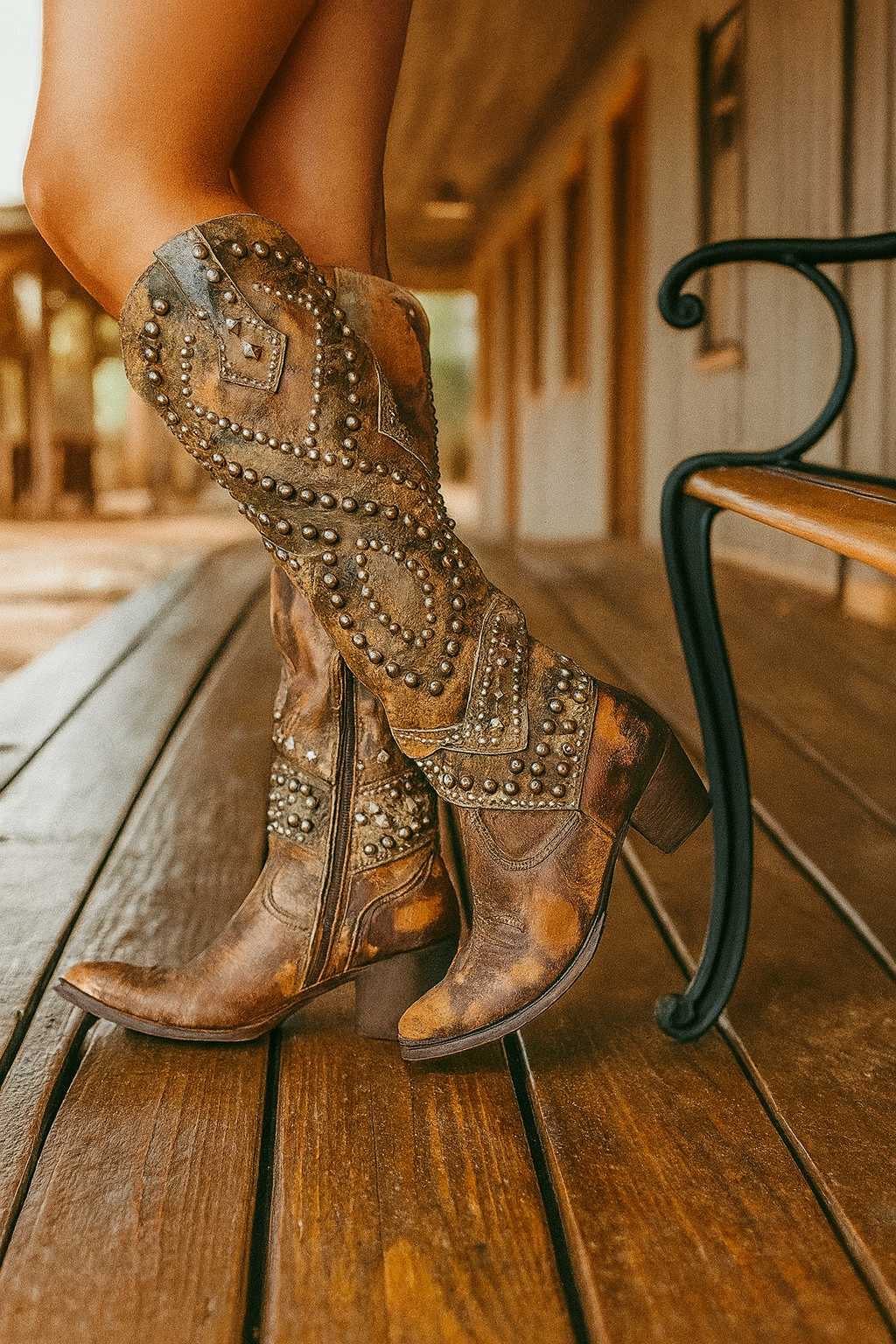 Mary - Western Knee-High Boots