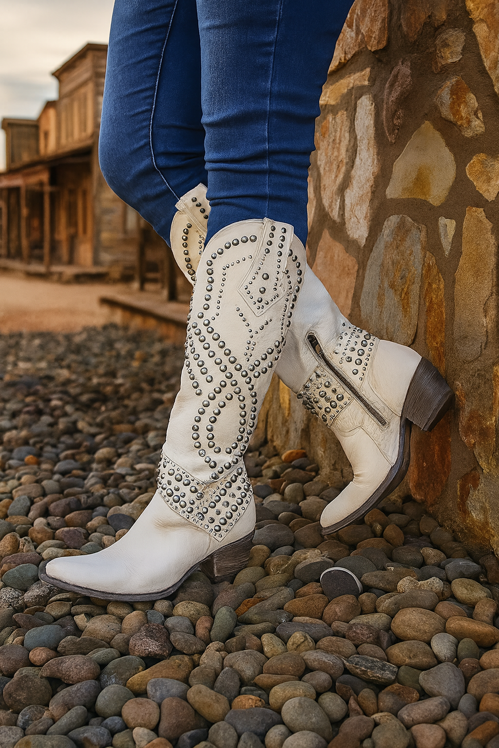 Mary - Western Knee-High Boots