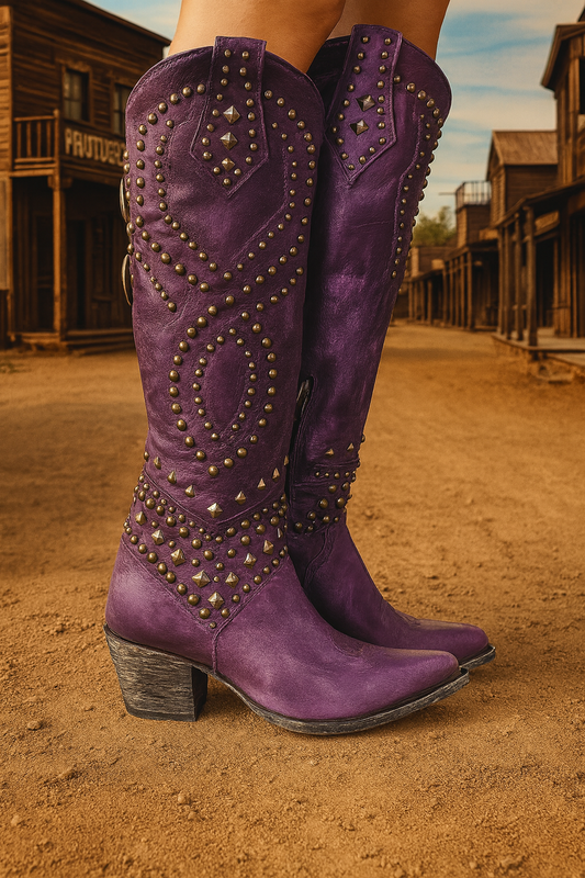 Mary - Western Knee-High Boots