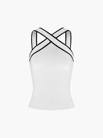 Hannah | Crossed Design Tank Top